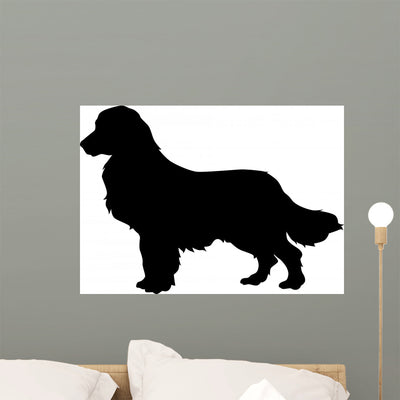 Dog Silhouette Wall Decal shown on a wall