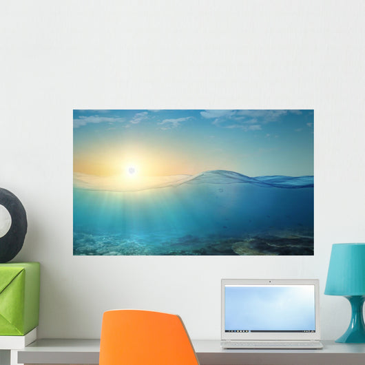 Underwater background Wall Mural