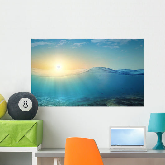 Underwater background Wall Mural