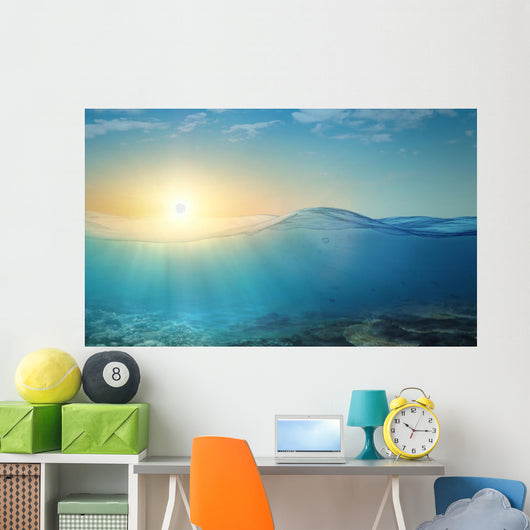 Underwater background Wall Mural