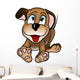 Happy Cartoon Puppy Dog Wall Decal
