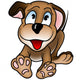Happy Cartoon Puppy Dog Wall Decal