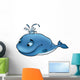 Blue Whale Big Fish Wall Decal