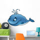 Blue Whale Big Fish Wall Decal