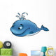 Blue Whale Big Fish Wall Decal