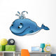 Blue Whale Big Fish Wall Decal