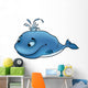 Blue Whale Big Fish Wall Decal