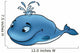 Blue Whale Big Fish Wall Decal