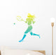 Women Play Tennis Game Wall Decal