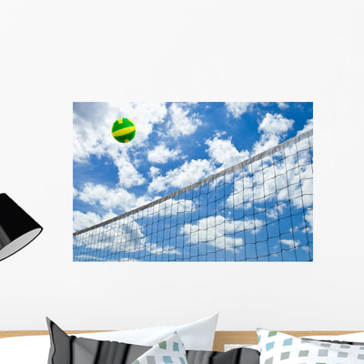 Volleyball Wall Mural shown on a wall