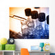 Laboratory research, dropping liquid to test tube  Wall Mural