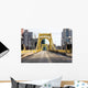 Yellow Sixth Street Bridge Wall Decal