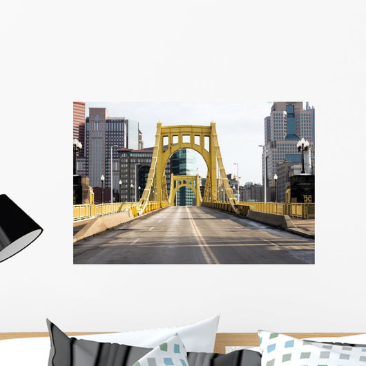 Yellow Sixth Street Bridge Wall Decal