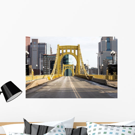 Yellow Sixth Street Bridge Wall Decal