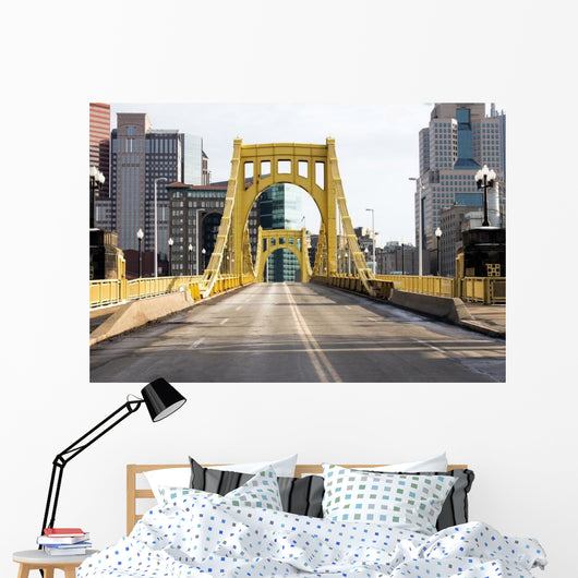 Yellow Sixth Street Bridge Wall Decal