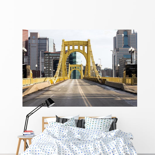 Yellow Sixth Street Bridge Wall Decal