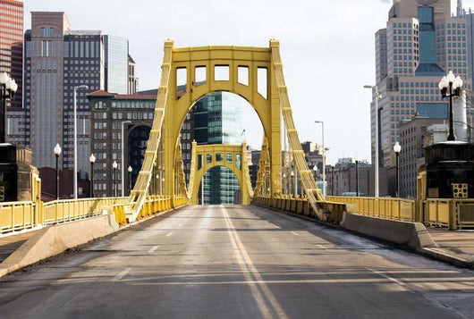 Yellow Sixth Street Bridge Wall Decal