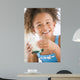 Young Girl Indoors Drinking Wall Decal