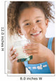Young Girl Indoors Drinking Wall Decal
