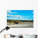 Bison Walking Geyser Yellowstone Wall Decal