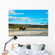 Bison Walking Geyser Yellowstone Wall Decal