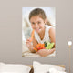 Young Girl Eating Bowl Wall Decal