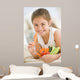 Young Girl Eating Bowl Wall Decal