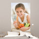 Young Girl Eating Bowl Wall Decal
