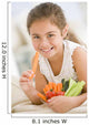 Young Girl Eating Bowl Wall Decal