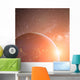 Earth Planet Sun Rays Wall Decal