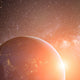 Earth Planet Sun Rays Wall Decal