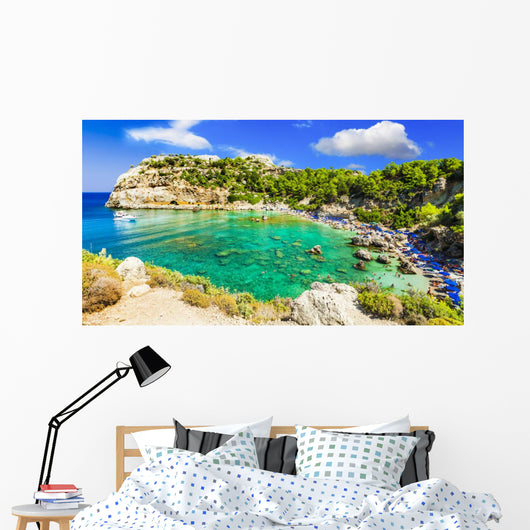 Azure Beautiful Beaches Rhodes Wall Decal