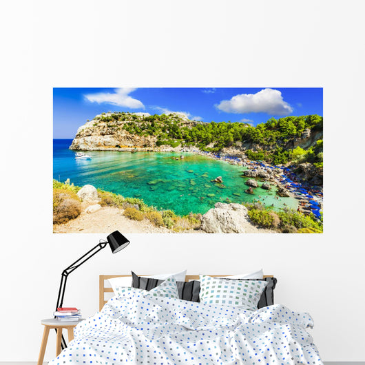 Azure Beautiful Beaches Rhodes Wall Decal