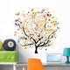 Beautiful Floral Tree Wall Decal