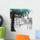 Tree Silhouette Street Scene Wall Decal