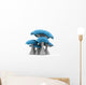 Blue Mushrooms Wall Decal