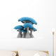 Blue Mushrooms Wall Decal