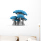 Blue Mushrooms Wall Decal
