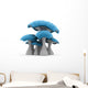 Blue Mushrooms Wall Decal