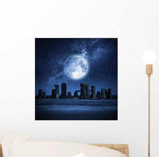 Stonehenge Full Moon Wall Decal