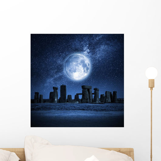 Stonehenge Full Moon Wall Decal