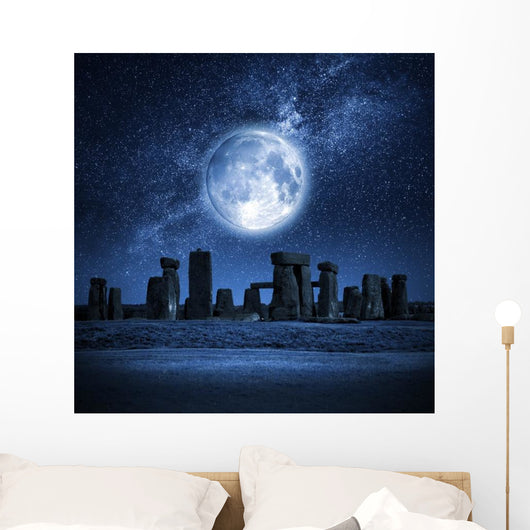 Stonehenge Full Moon Wall Decal