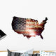 USA Fireworks Flag Wall Decal