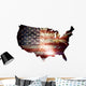 USA Fireworks Flag Wall Decal