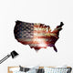 USA Fireworks Flag Wall Decal