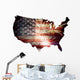 USA Fireworks Flag Wall Decal