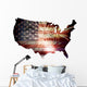 USA Fireworks Flag Wall Decal