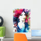 Woman Face Hand Painted Wall Decal