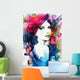 Woman Face Hand Painted Wall Decal