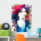 Woman Face Hand Painted Wall Decal